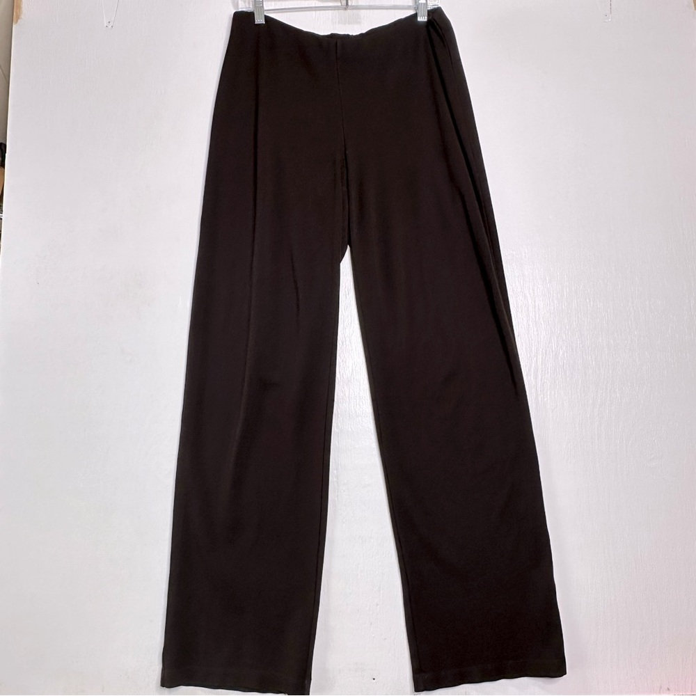 Eileen Fisher Womens Brown Straight Leggings Size Medium Stretch Pull On Pants